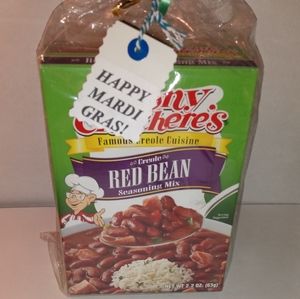 Tony Chachere's Red Beans Dinner Mix and red beans 1 lb Mardi Gras Gift bag